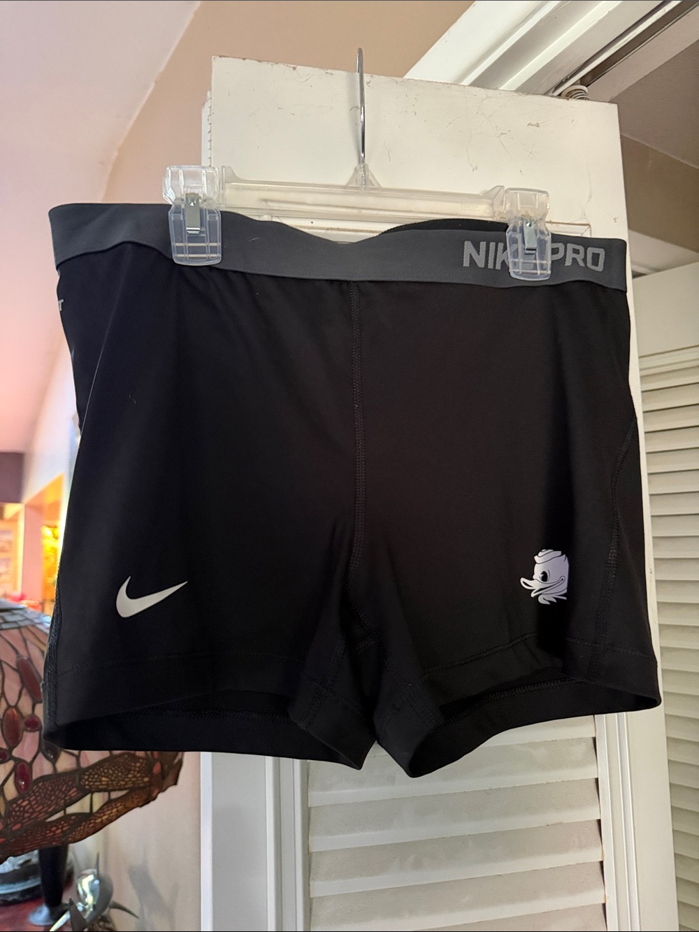 Nike Women’s Pro Black Women's Athletic Compression Oregon Duck Shorts